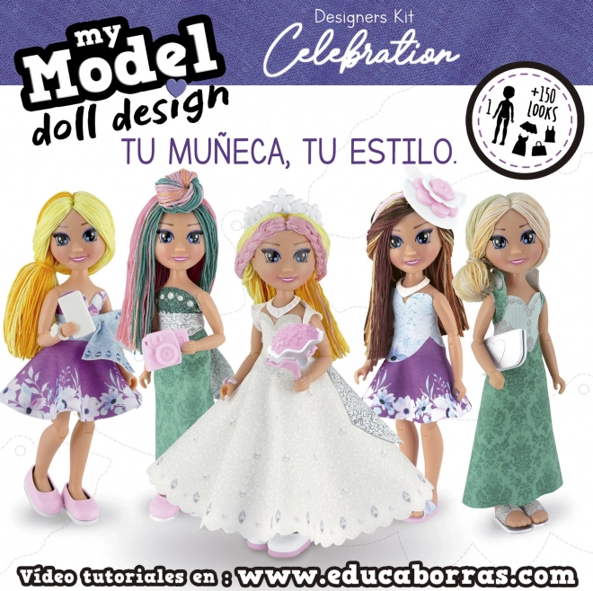 Set Creativ Educa My Model Doll Design: Petrecere