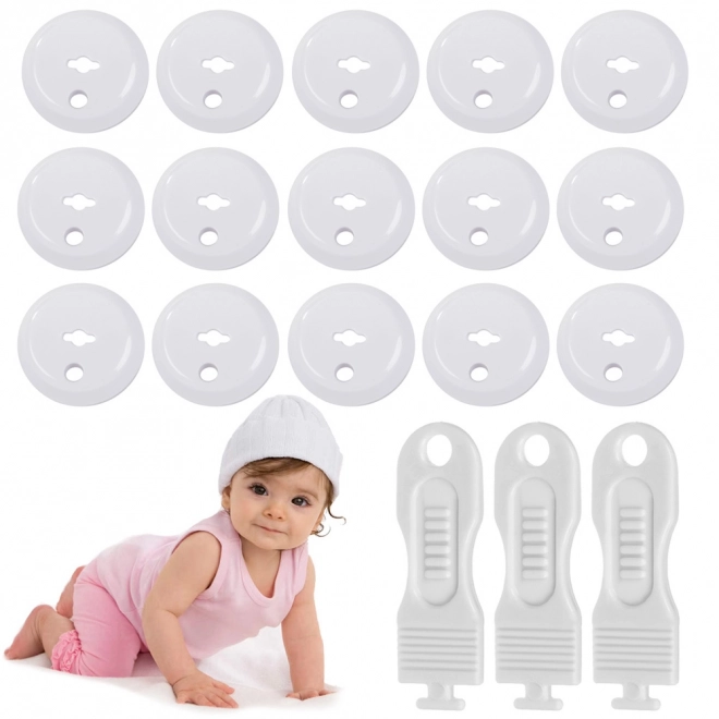 Zabezitoare pentru prize electrice cu cheie, set 15 buc