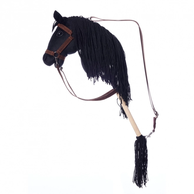 Cal pe băț Hobby Horse negru