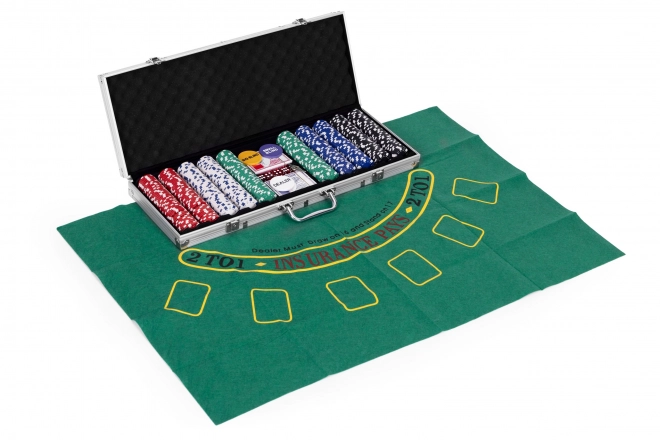 Set Poker Blackjack 500 Jetoane Cu Geantă