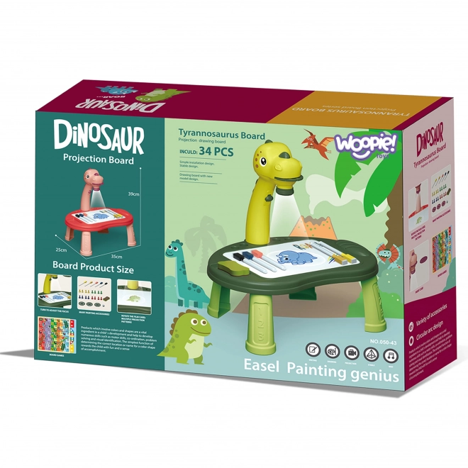 Tablă de desen Proiector Dinozaur cu 24 de modele și două jocuri