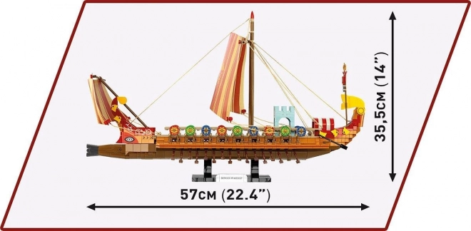 Imperiul Roman - corabie de război din blocuri construcție