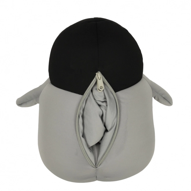 Pernă de călătorie 2în1 în formă de corn și pluș pinguin
