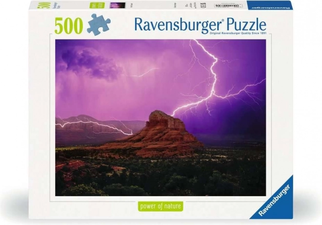 Puzzle furtună roz Ravensburger 500 piese