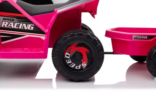 Gokart negru Monster pe pedale cu roți largi umflate