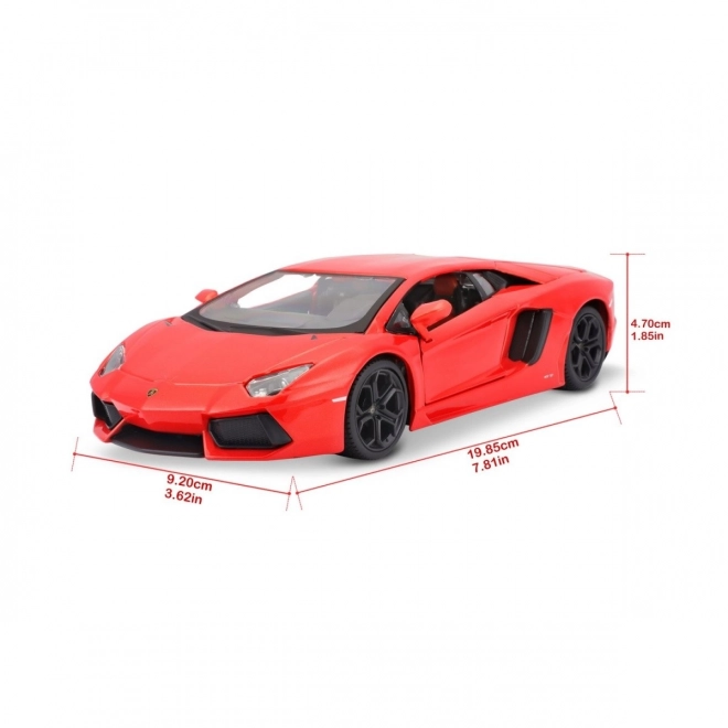 Model de mașină Lamborghini Aventador Coupé Maisto, metalic, 1:24