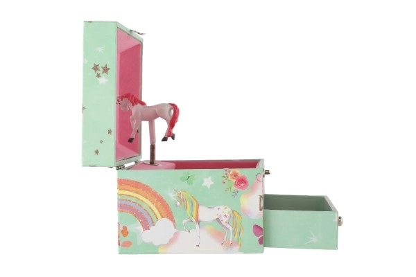 Cutie muzicală pentru bijuterii cu model unicorn