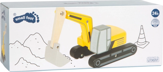 Excavator din lemn cu șenile Small Foot