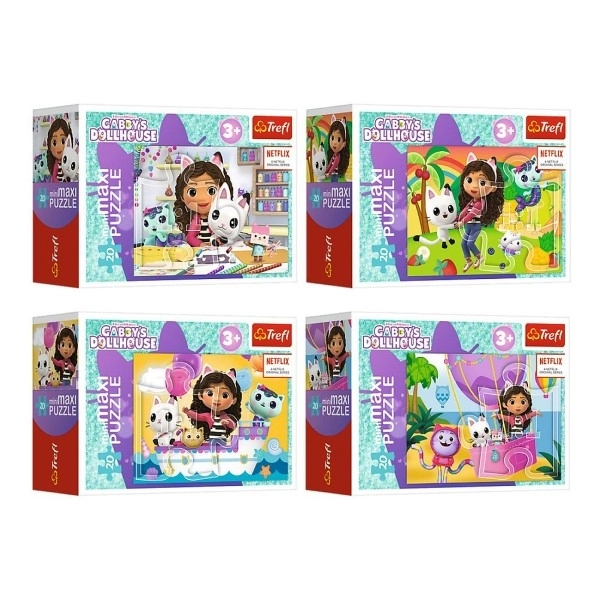 Puzzle colorat ziua lui Gabby: călătorie cu balonul - 20 piese