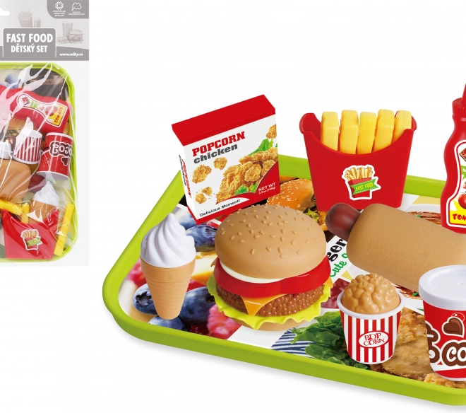 Set de joacă Fast Food cu tavă pentru copii