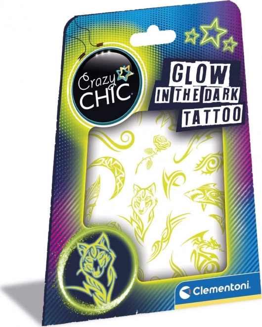 Tatuaje glow in the dark CLEMENTONI Crazy Chic