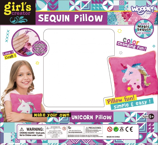 Set creativ pernă unicorn WOOPIE Art&Fun
