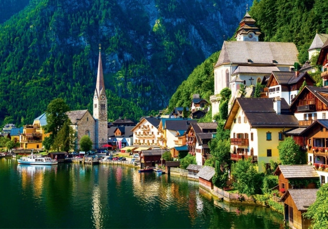 Puzzle Grafika Hallstatt Austria 1000 Piese