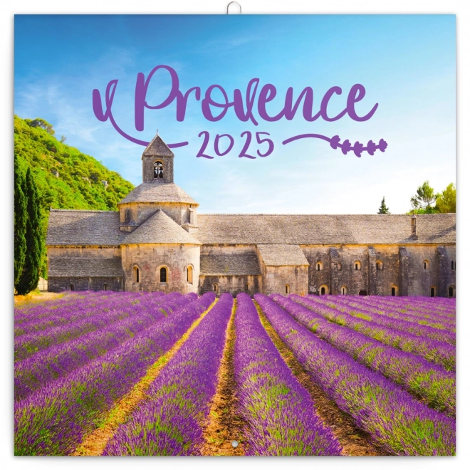 calendar de notițe Provence 2025, parfum de lavandă, 30 x 30 cm