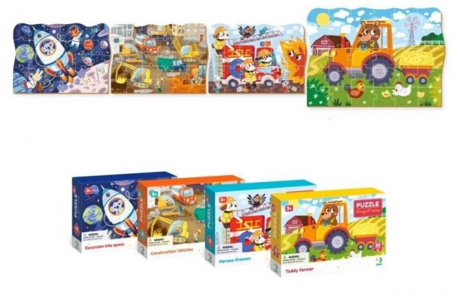 Puzzle transport Ferma Teddy 30 de piese