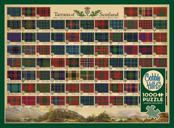 Puzzle Cobble Hill Tartanuri Scoțiene 1000 piese