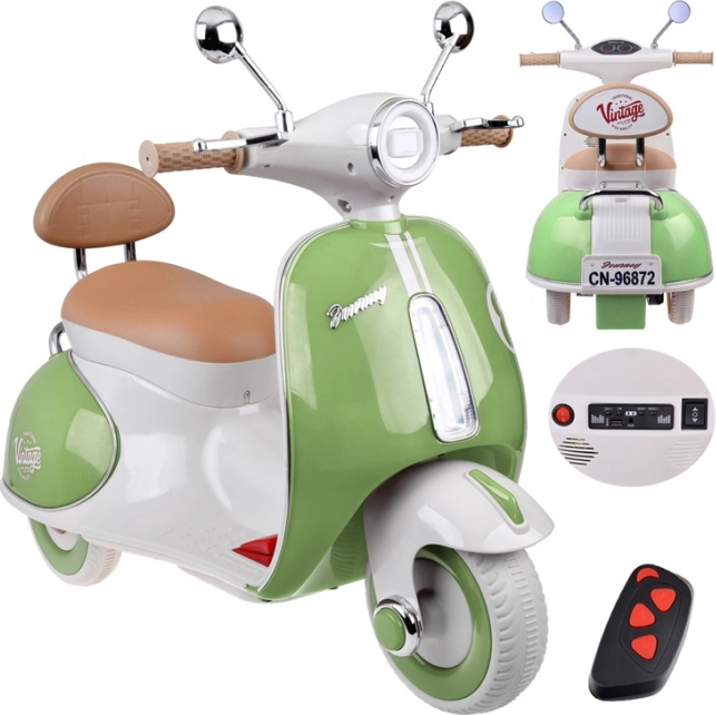 Scuter electric clasic pentru copii portocaliu – Verde
