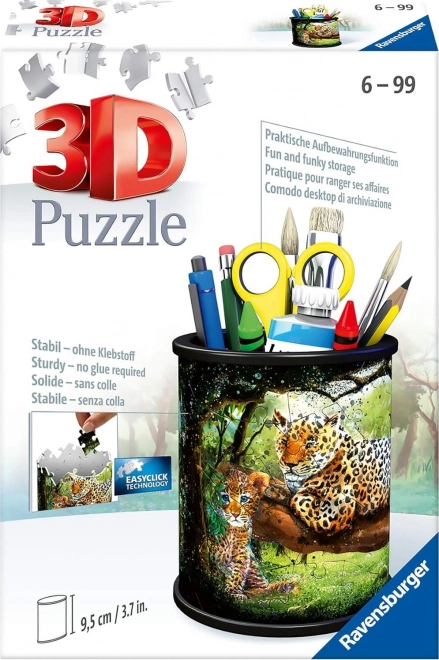 Puzzle 3D RAVENSBURGER suport cu leopard 57 piese