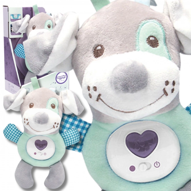 Căţeluş interactiv pluș cu lumină și sunet Woopie Baby