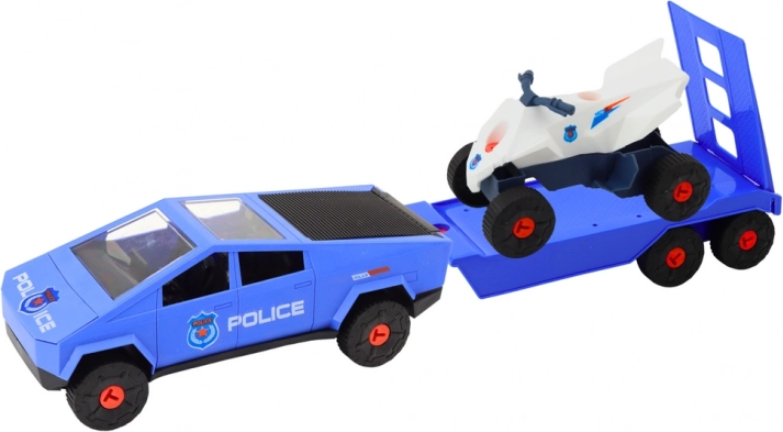 Mașină de poliție cu remorcă pentru joc realist
