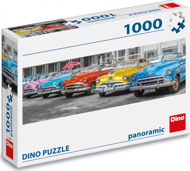 Puzzle panoramic Dino Sraz bouráků 1000 piese