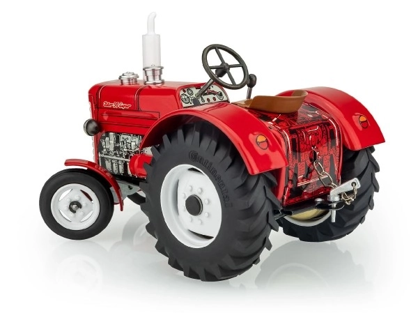 Tractor Zetor 50 Super pe cheie roșu din metal 15cm în cutie