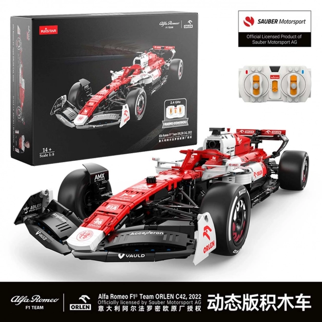 Mașinuță Alfa Romeo F1 C42 din blocuri R/C Rastar 1:8