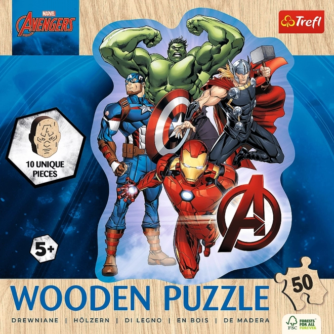 Puzzle din lemn Trefl Avengers și aventurile lor