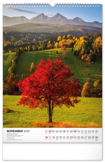 calendar de perete Tatry 2025