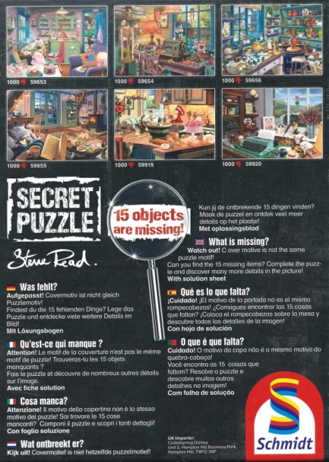 Puzzle Schmidt Secret V în casa de vacanță - 1000 piese