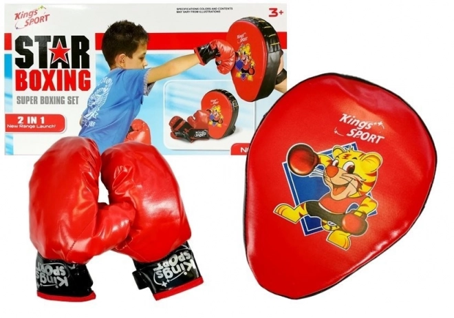Set de box pentru copii cu mănuși și protecții