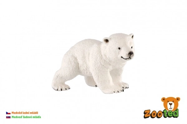 Pui De Urs Polar Zooted Plastic 6cm În Pungă