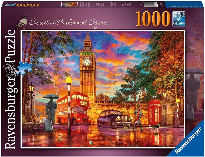 Puzzle Apus de soare la Parlament din Londra 1000 piese