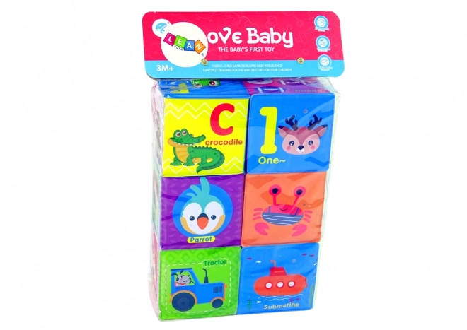 Set educativ de cuburi din spumă pentru copii