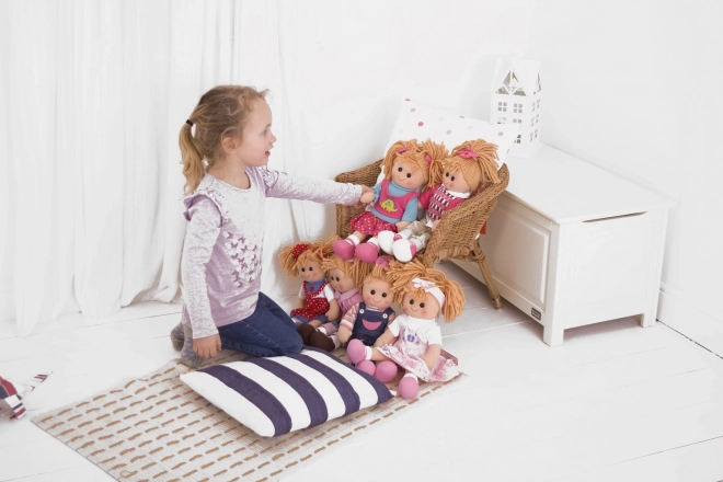 Pyjama roz pentru păpușă Bigjigs Toys 28 cm