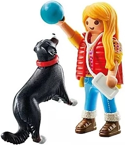 Fata cu câinele ciobănesc PLAYMOBIL