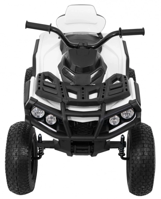 Baterie pentru copii ATV Air Quad Alb + roți gonflabile + radio MP3 + pornire gratuită