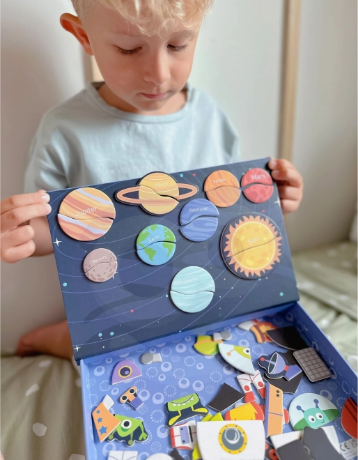 Set de Puzzle Magnetic Spațiu - TOOKY TOY