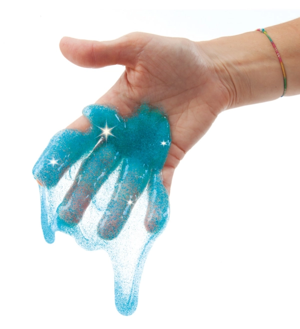 Slime albastru strălucitor