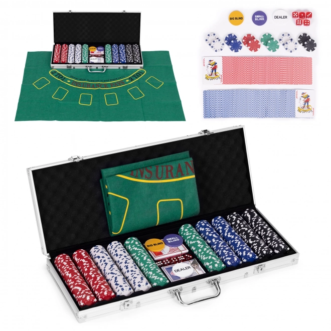 Set Poker Blackjack 500 Jetoane Cu Geantă