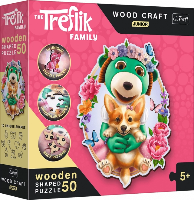 Puzzle Lemn Craft Junior Ștreflocii fericiți 50 piese