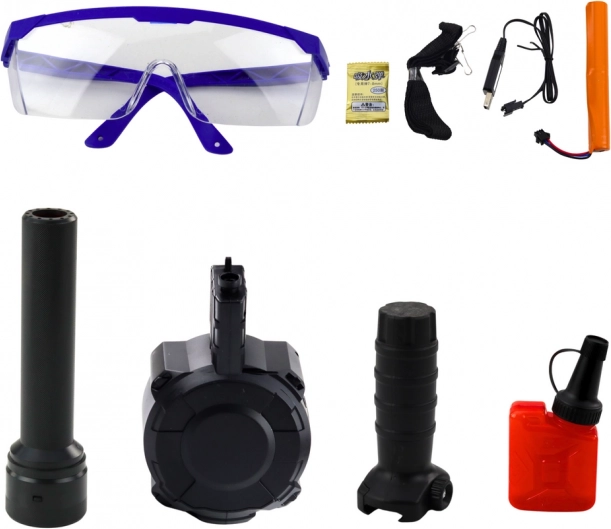 Carabină cu biluțe de apă cu accesorii și ochelari de protecție