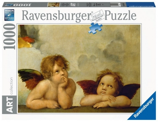 Puzzle Ravensburger Colectia Art: Îngerii (Madonna Sixtină) 1000 de piese