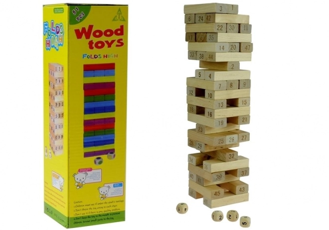 Joc de îndemânare Jenga din lemn