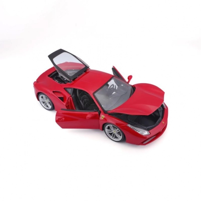 Model de mașină Ferrari 488 GTB roșu la scara 1:18