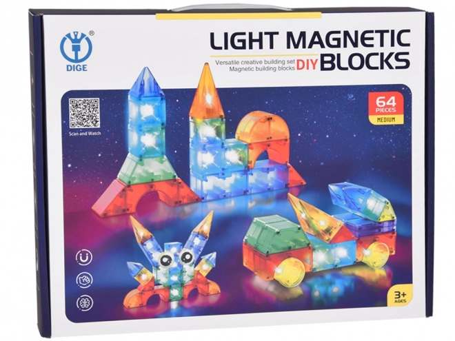 Klocki magnetice 3D cu LED