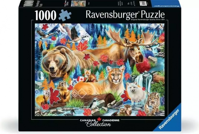 Puzzle Ravensburger animale sălbatice din canada 1000 de piese