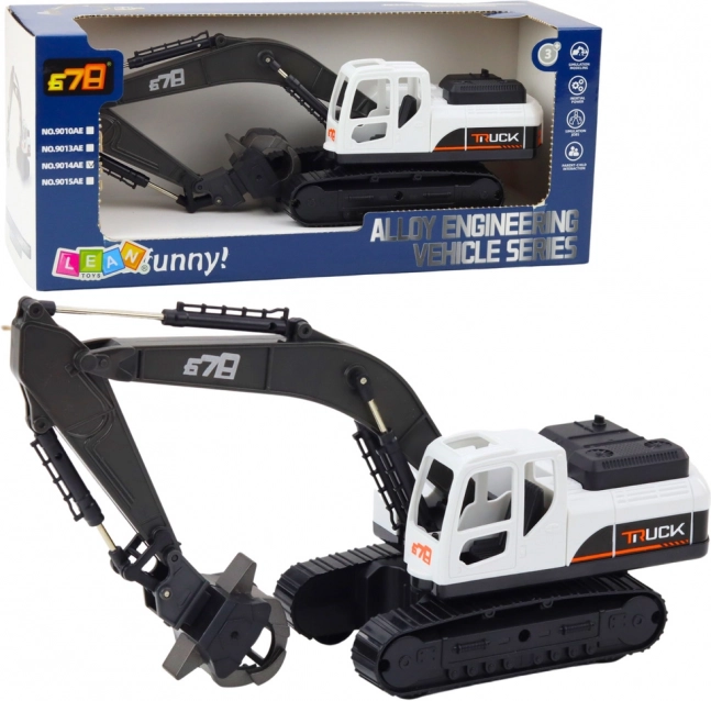 Excavator pe șenile cu clește rotativ și rotație de 360°