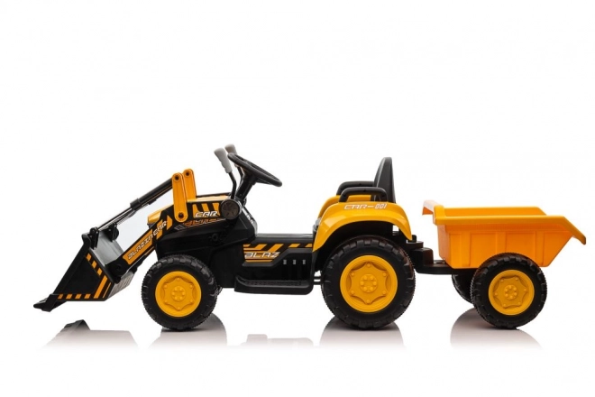 Tractor electric cu lingură galben
