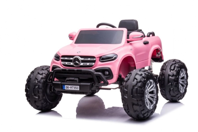 mașină electrică Mercedes roz deschis 4x4